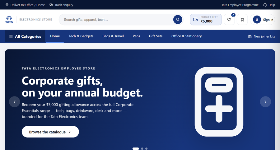 Tata Electronics employee gift store